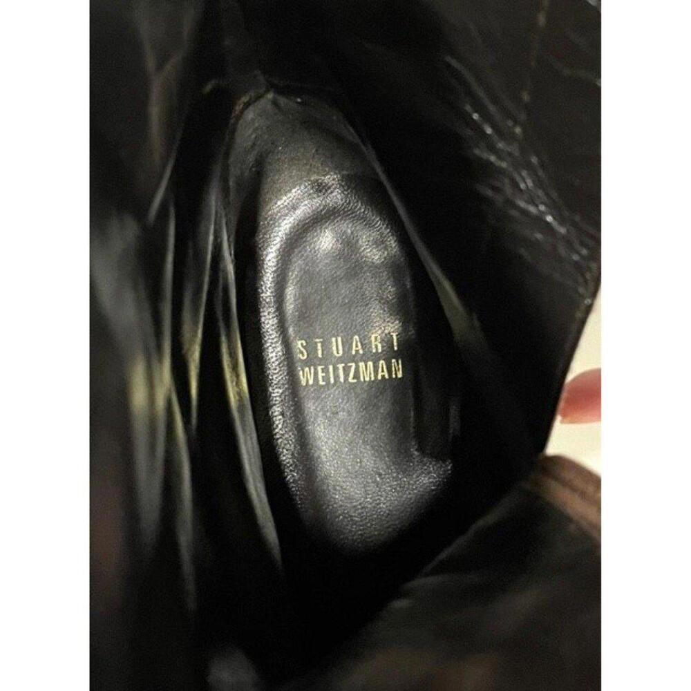 Stuart Weitzman Leather Colorblock Pattern Wester… - image 3